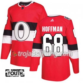 Ottawa Senators tröja Mike Hoffman 68 Röd 2017-2018 Adidas Classic Authentic - NHL Tröjor Barn